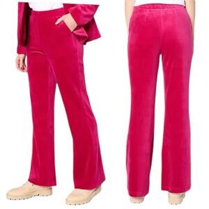 STUDIO PARK X SHAWN KILLINGER NWOT Velveteen Flare Pants in Sangria 12